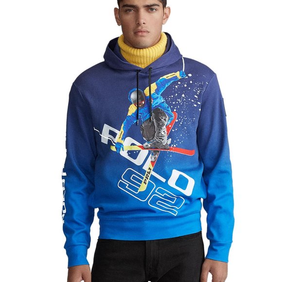Polo Ralph Lauren Other - Polo Ralph Lauren Alpine Skier Skiing Team Hoodie Blue Large Racing PRL1 Down